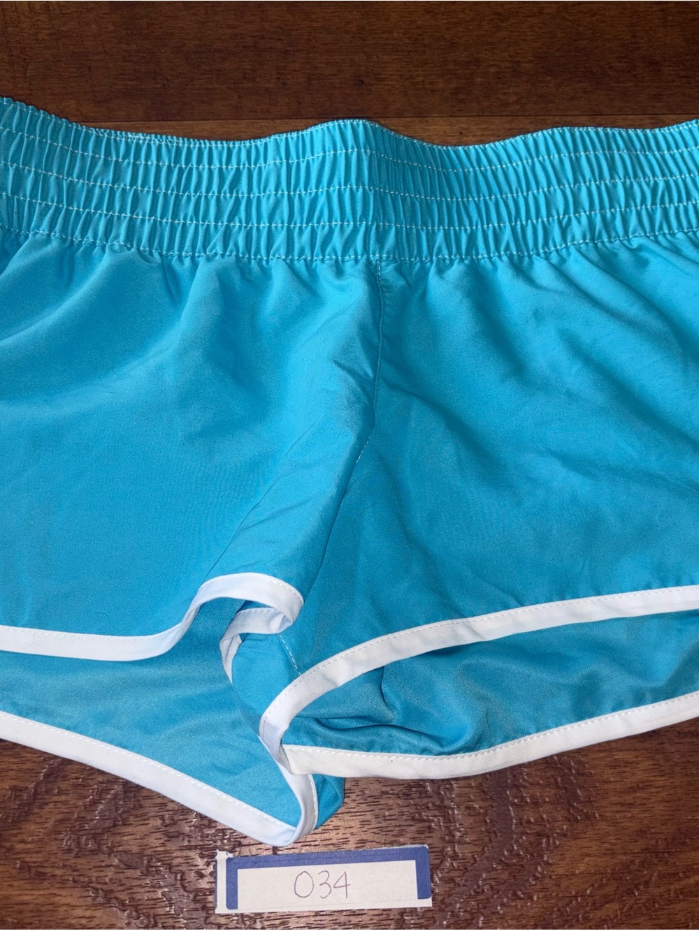 NWT Vintage Xhilaration Aqua Blue White Trim Dolphin Shorts Medium